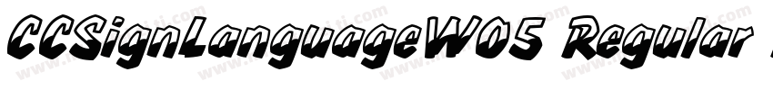 CCSignLanguageW05 Regular Regular字体转换